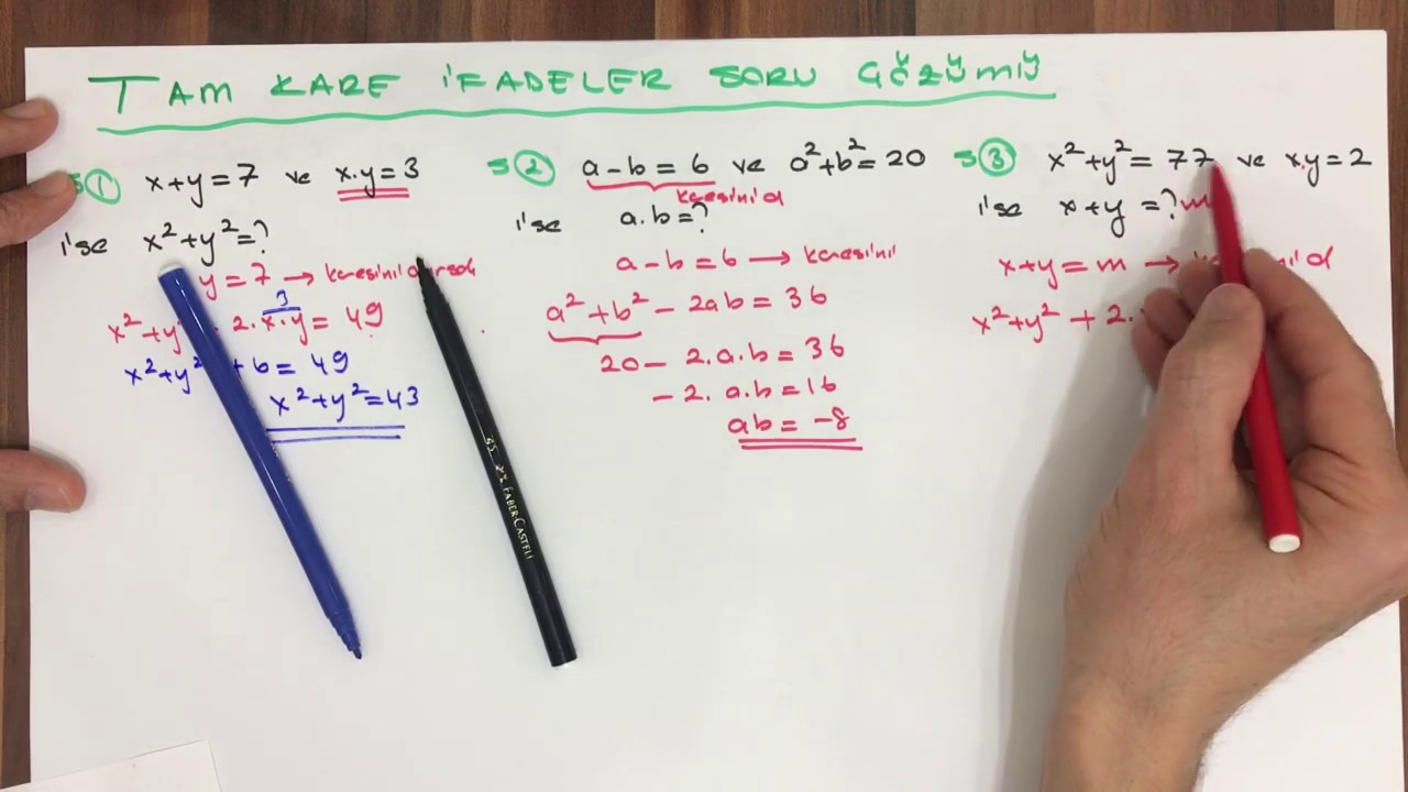 ÇARPANLARA AYIRMA -2 (tam kare ifadeler soru çözümü)
