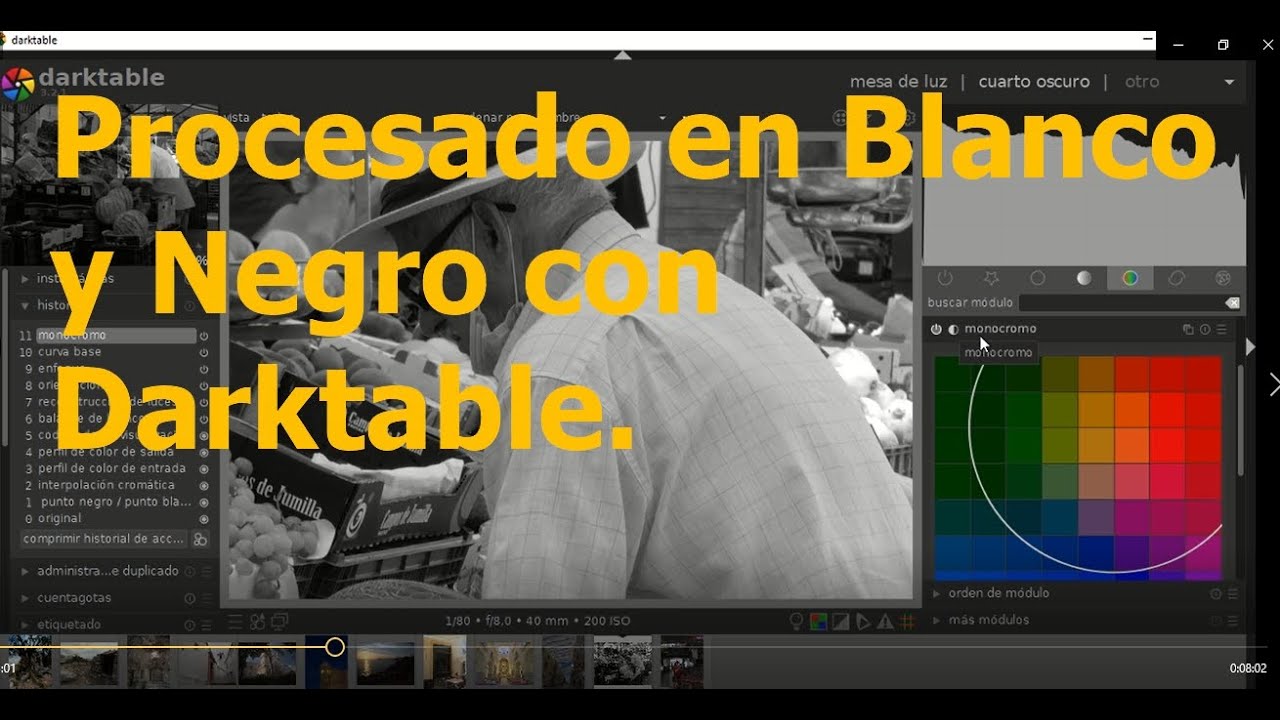 Blanco y Negro con Darktable