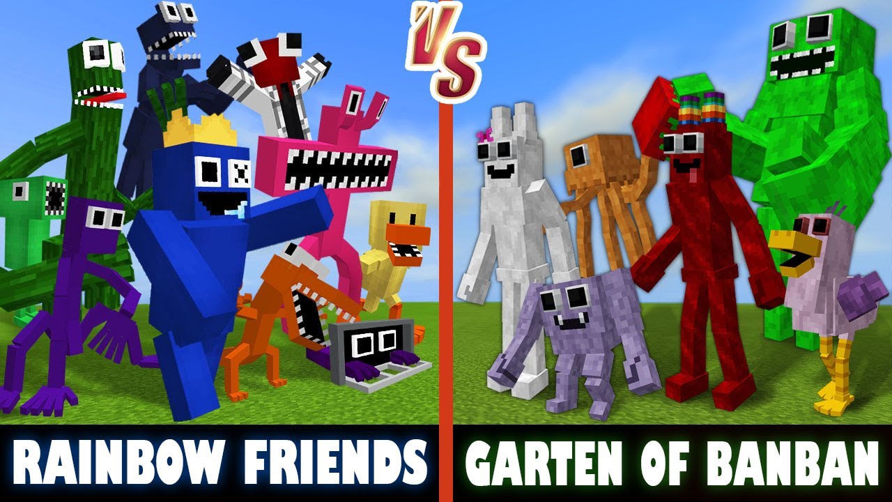 Rainbow Friends vs. Garten of Banban | Minecraft (REAL MATCH?)