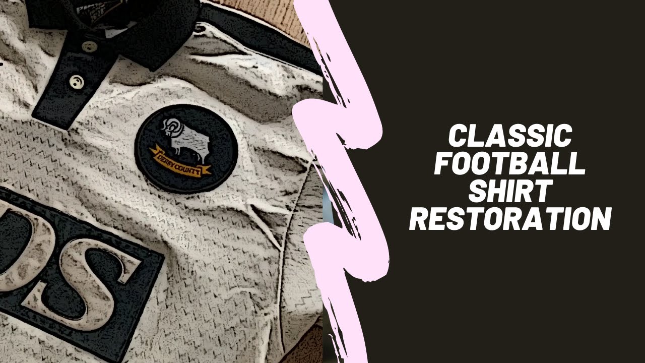 Classic football shirt restoration | Derby County home 1998-1999 youth Premier League shirt