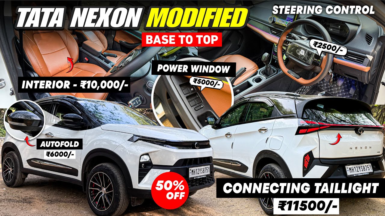 2025 TATA NEXON FACELIFT BASE MODEL MODIFICATION FROM PUNE✅TATA NEXON MODIFIED BASE TO TOP✅
