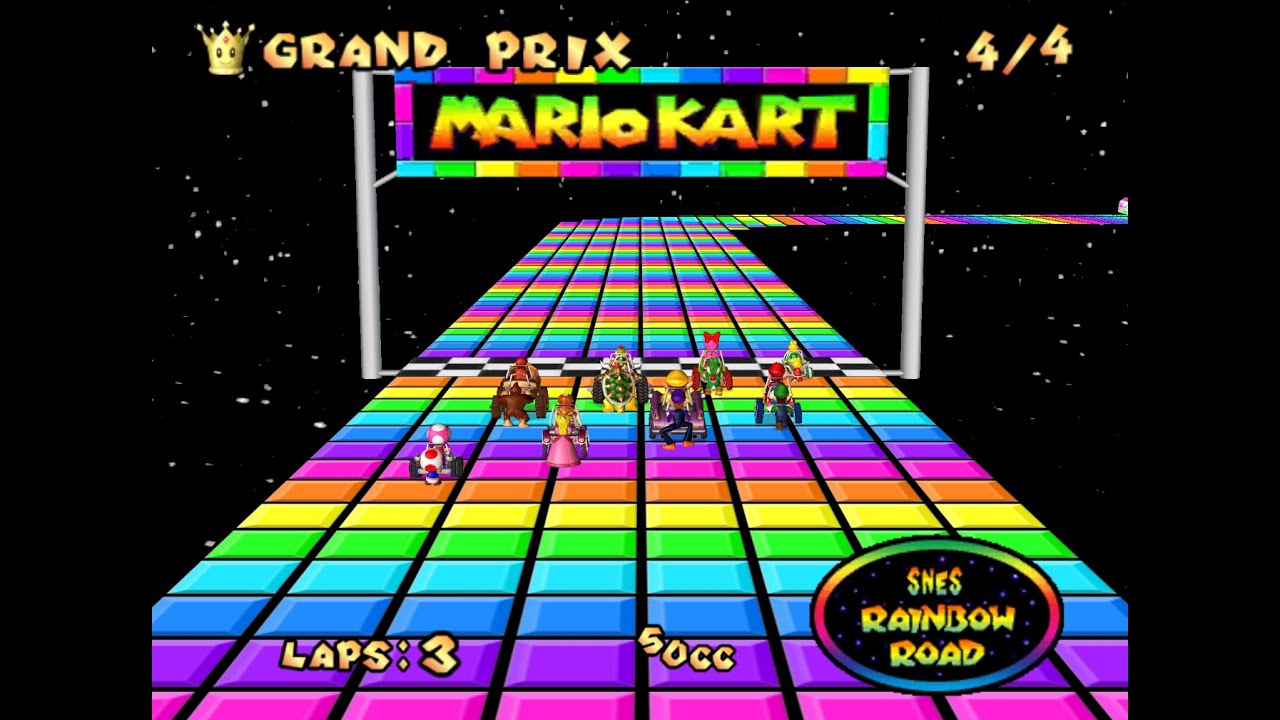 Mario Kart Double Dash CT - SNES Rainbow Road