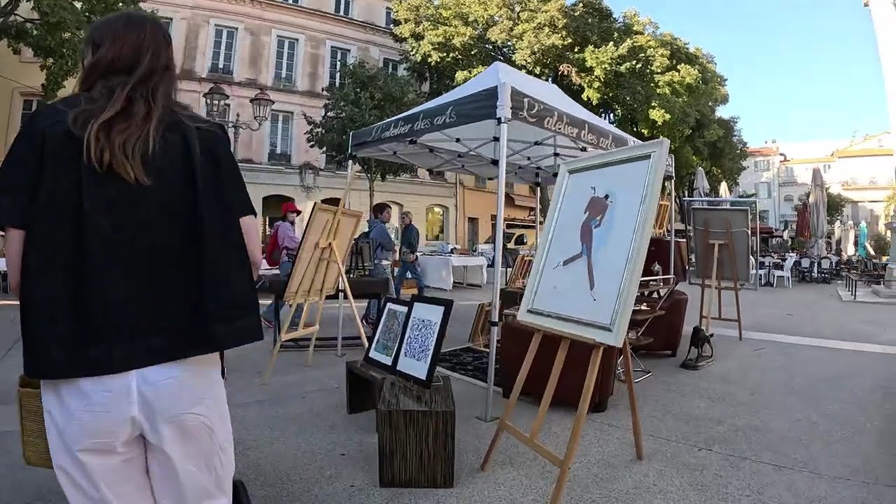 ANTIBES 🇫🇷 Small tour of the Brocante place Nationale