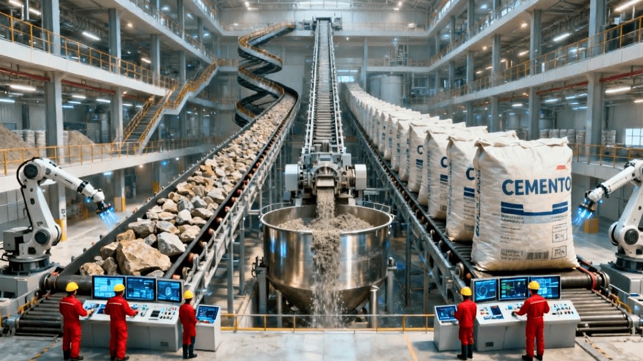 Cómo Se Produce el Cemento a Gran Escala | Proceso de Producción en Planta