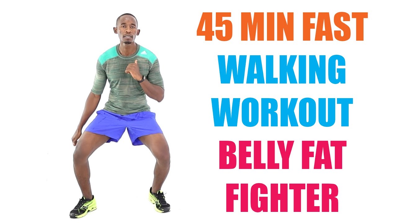 45 Minute Fast Walking Workout at Home/ Belly Fat Fighter 🔥 400 Calories 🔥