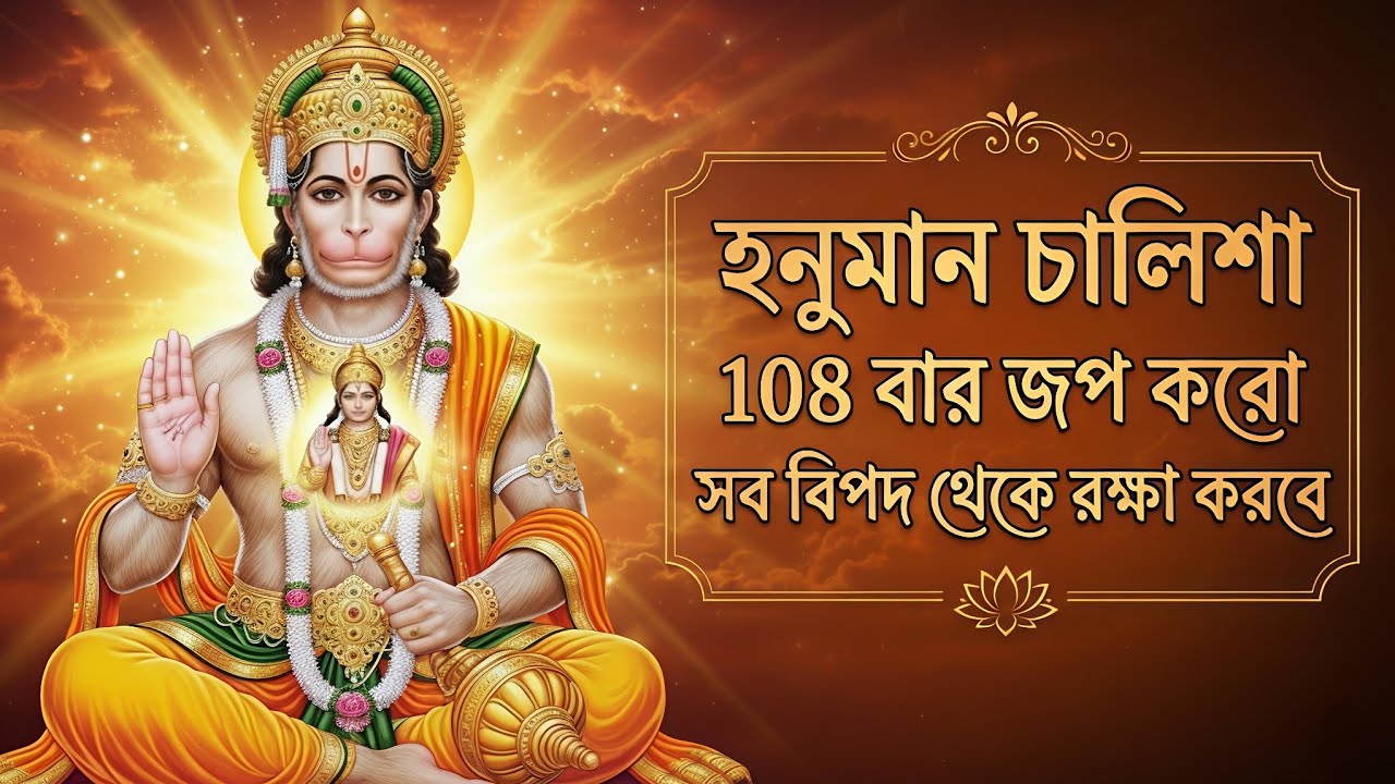 Hanuman Chalisa 108 Times || সুন্দর শক্তিশালী হনুমান ভজন || 1 Hour Nonstop Chanting || हनुमान चालीसा
