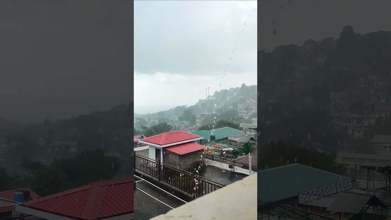 Heavy Rain in Dharamshala HP 😍 #beautifulview #dharamshala #viral #mountains #dhauladhar