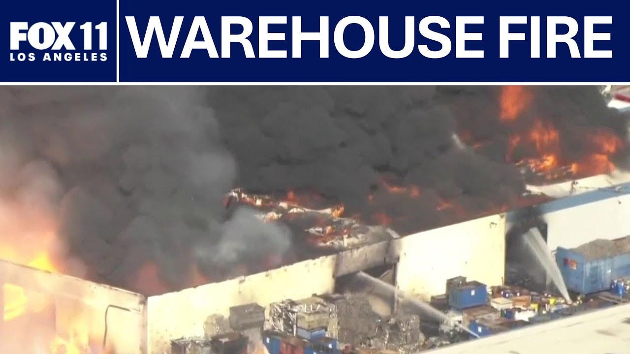 LIVE: Fire burning down South El Monte warehouse