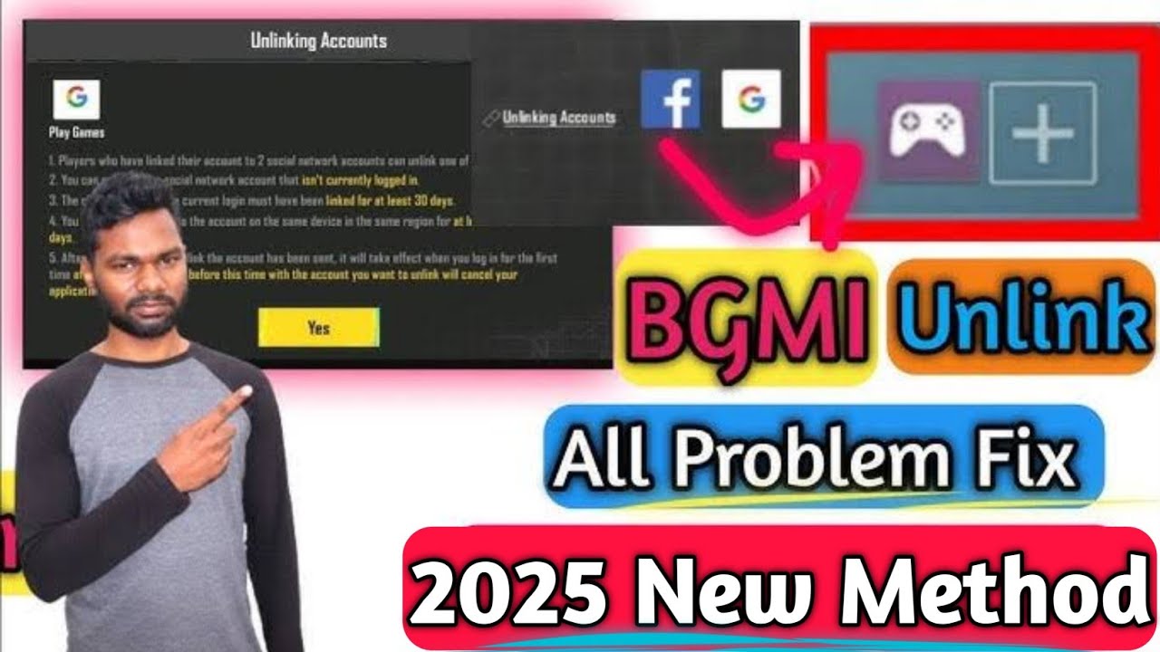 Bgmi Unlink Full Process 2025 Hindi | Fb Kaise Unlink Kare PUBG me 2025