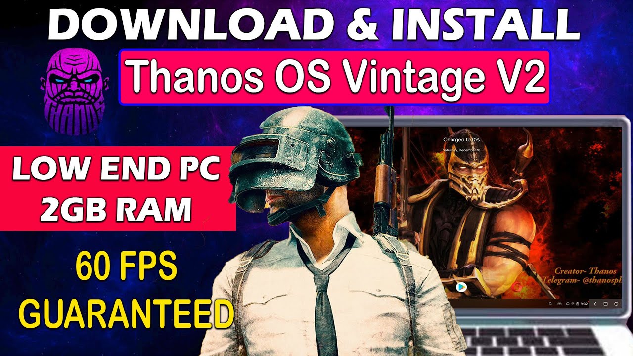 How To Install Thanos Vintage OS V2  , Phoenix OS Best Version For Low End PC 2GB RAM | Thanos OS