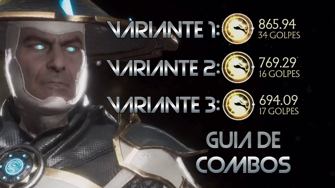 GUIA DE COMBOS DE RAIDEN | VARIANTES COMPETITIVAS | MORTAL KOMBAT 11