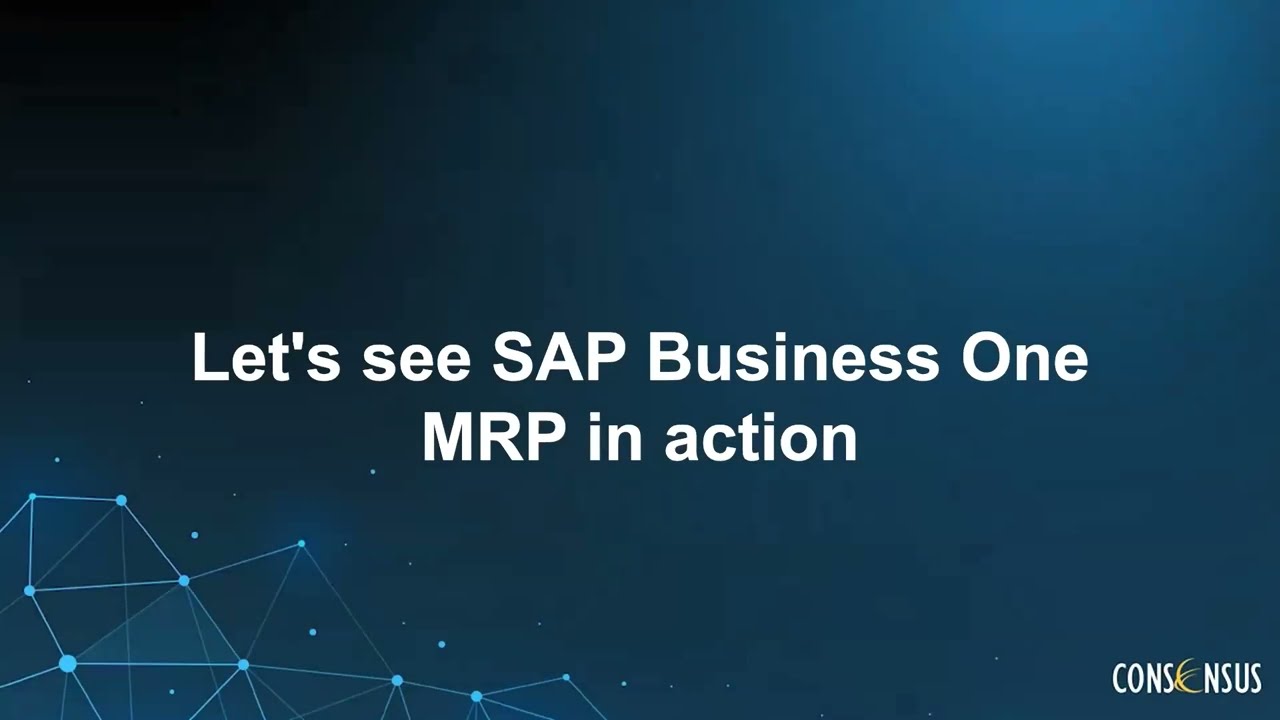 Инструменты прогнозирования и планирования материальных ресурсов в SAP Business One