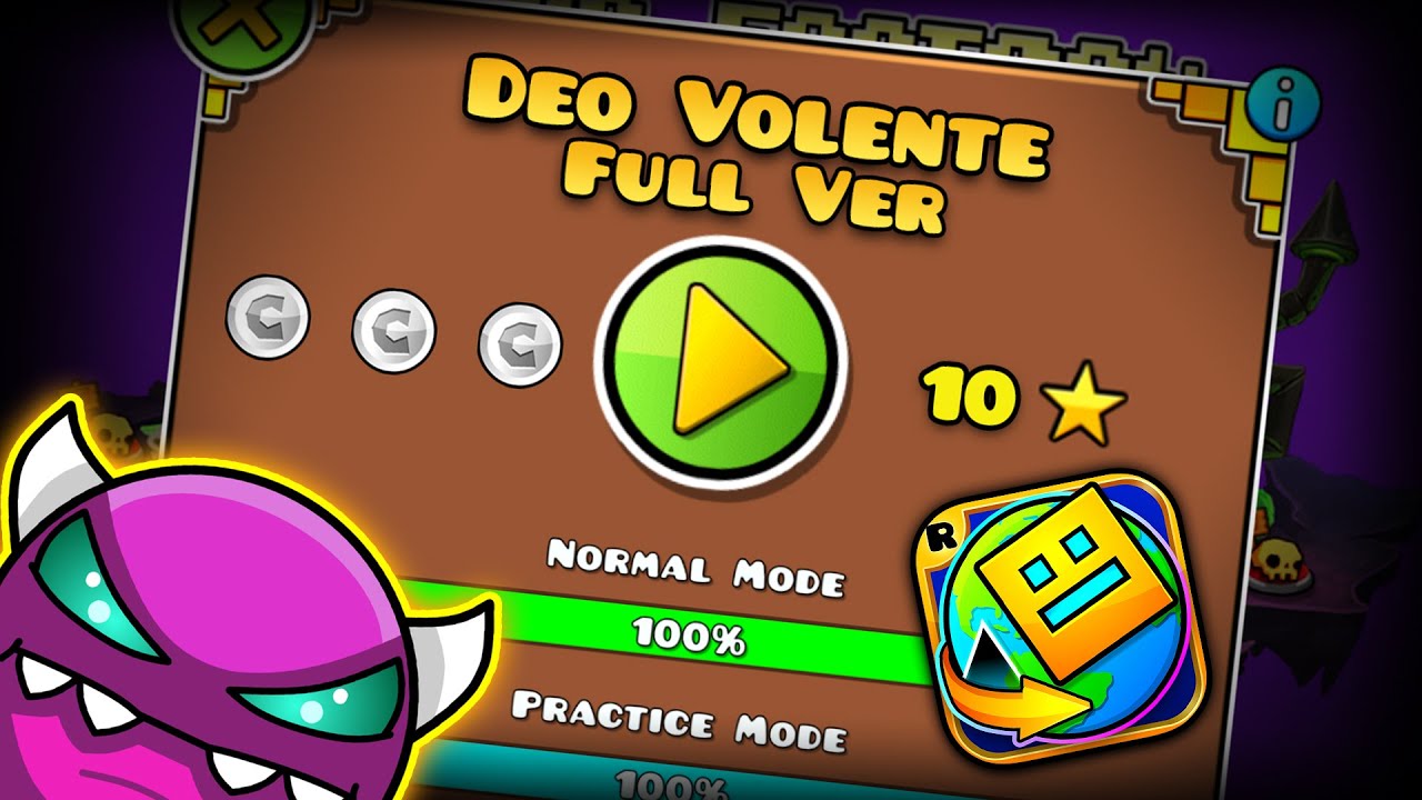 【☀️】DEO VOLENTE FULL VERSION! BY: BLUEWOLFGD (Full HD) || Geometry Dash WorldWide