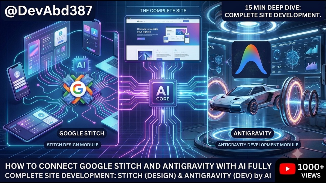 إنشاء مشروع  Front-end Next JS باستخدام Google Stitch + Antigravity