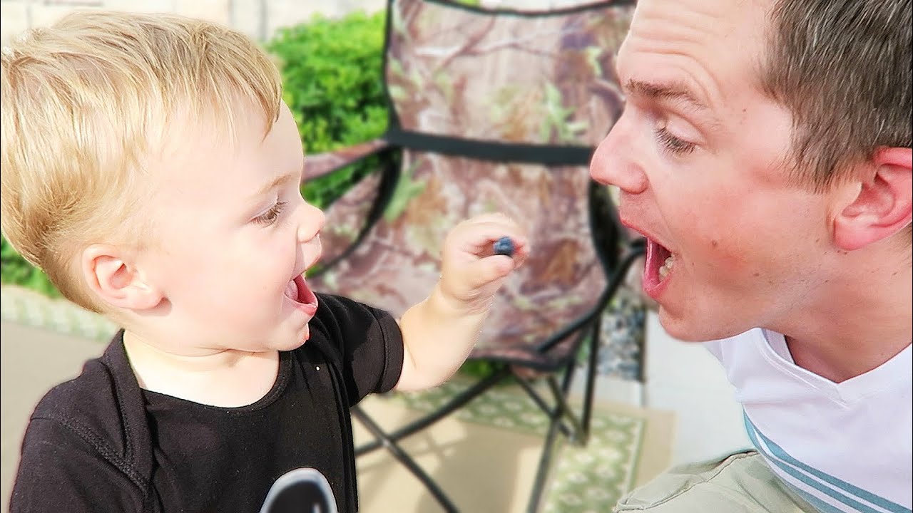 Jackson Sharing With Daddy!