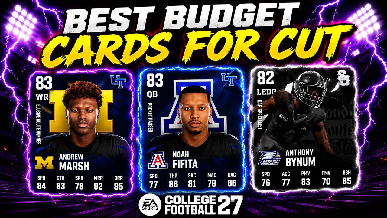 *НОВИНКА* ЛУЧШИЕ БЮДЖЕТНЫЕ КАРТОЧКИ ДЛЯ COLLEGE FOOTBALL 27 ULTIMATE TEAM! | BUDGET BEASTS CFB 27...