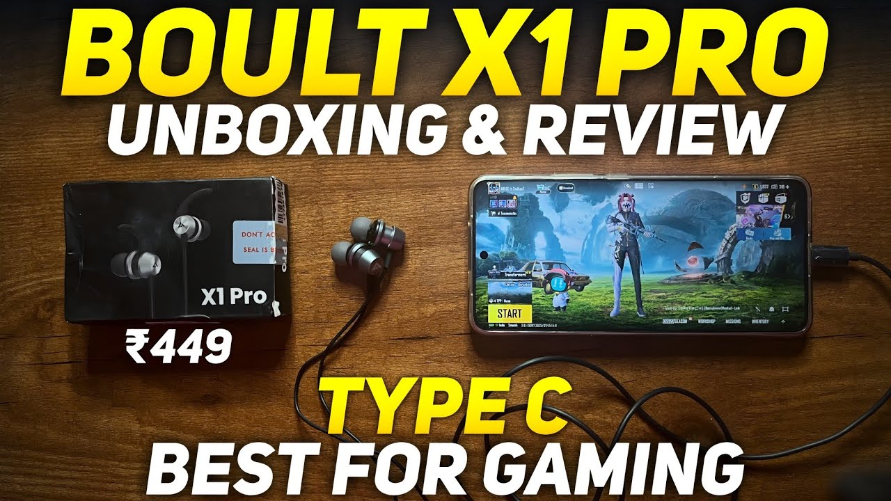 Boult Audio X1 Pro Type C Unboxing And Review 🔥 Best Type C  Gaming Earphone Under 500 Rs