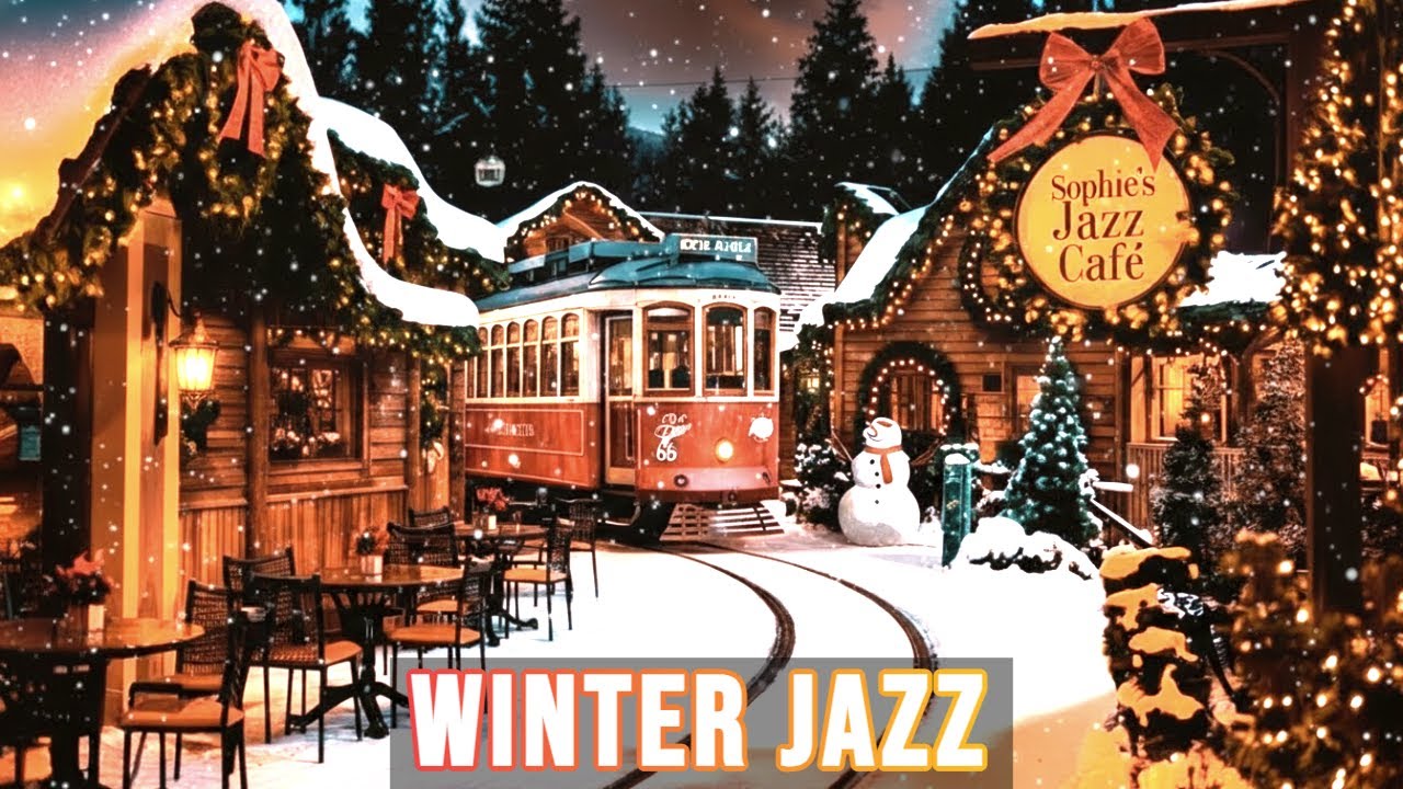 Cozy Winter Coffee Shop Ambience with Warm Jazz Music to Relaxing, Study, Work