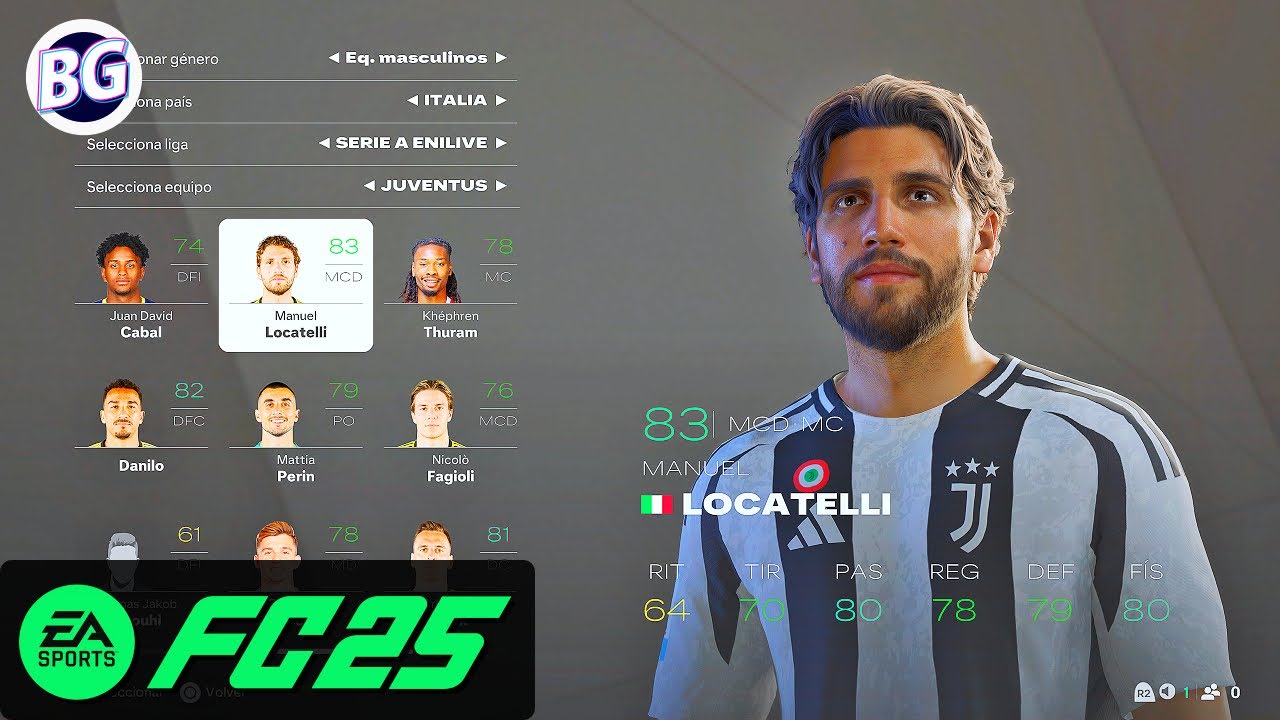 EA FC 25 Volti e Valutazioni dei Giocatori della Juventus - 4K 60fps