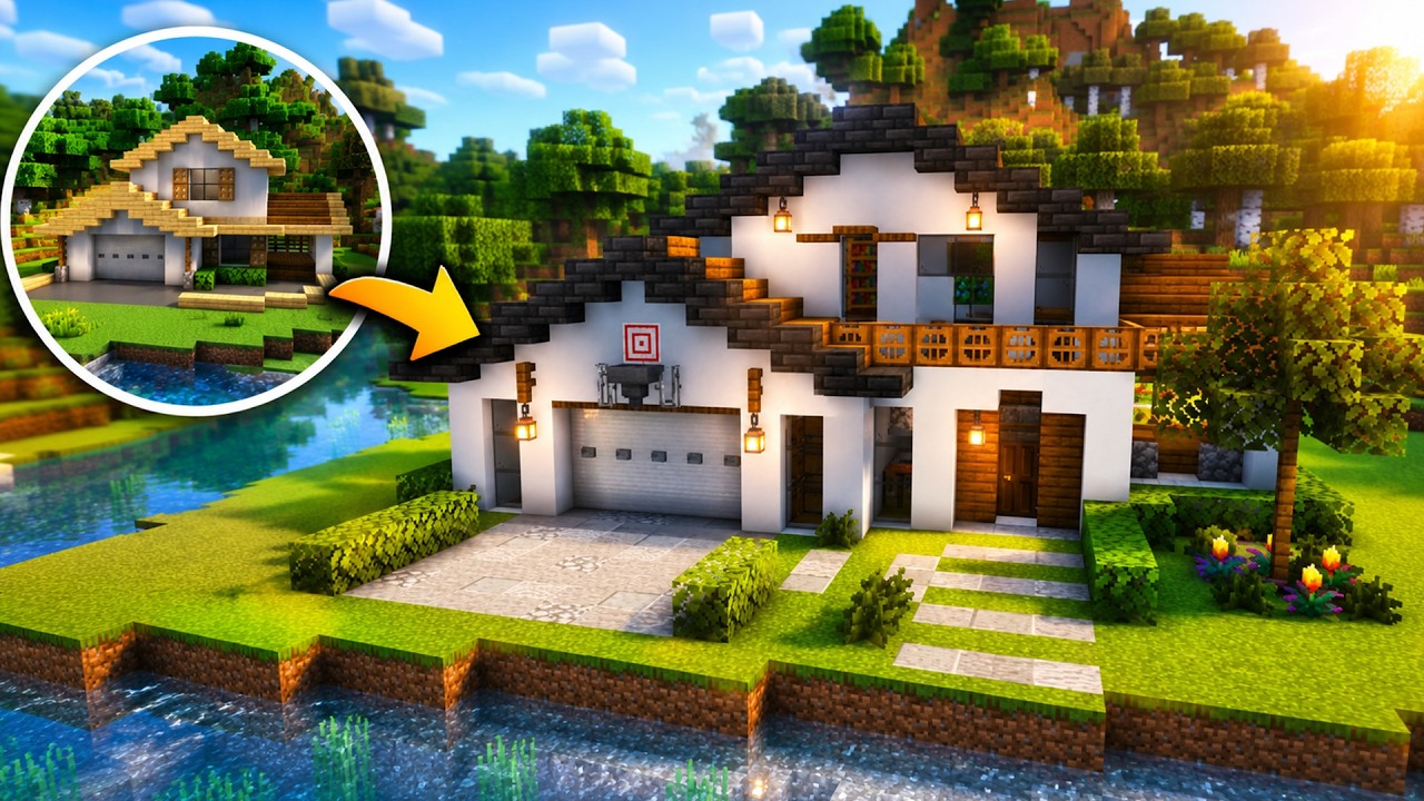 Odnowiłem m&oacute;j STARY domek w Minecraft! 🤯 (Nowoczesna Metamorfoza)