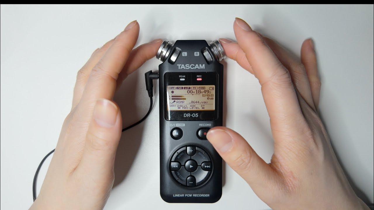 ASMR tascam fingertip touch (no talking)