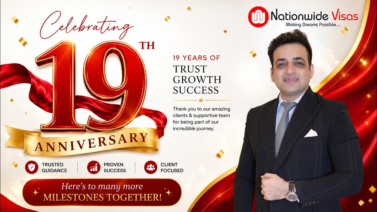 Celebrating 19 Years of Nationwide Visas | 19 Years of Trust, Growth & Success