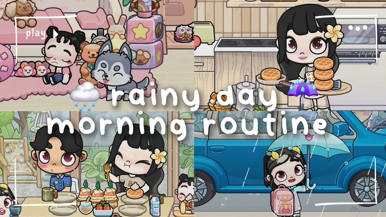🌧 rainy day family morning routine ☔️ | Avatar World Roleplay | Pazu | *no voice*