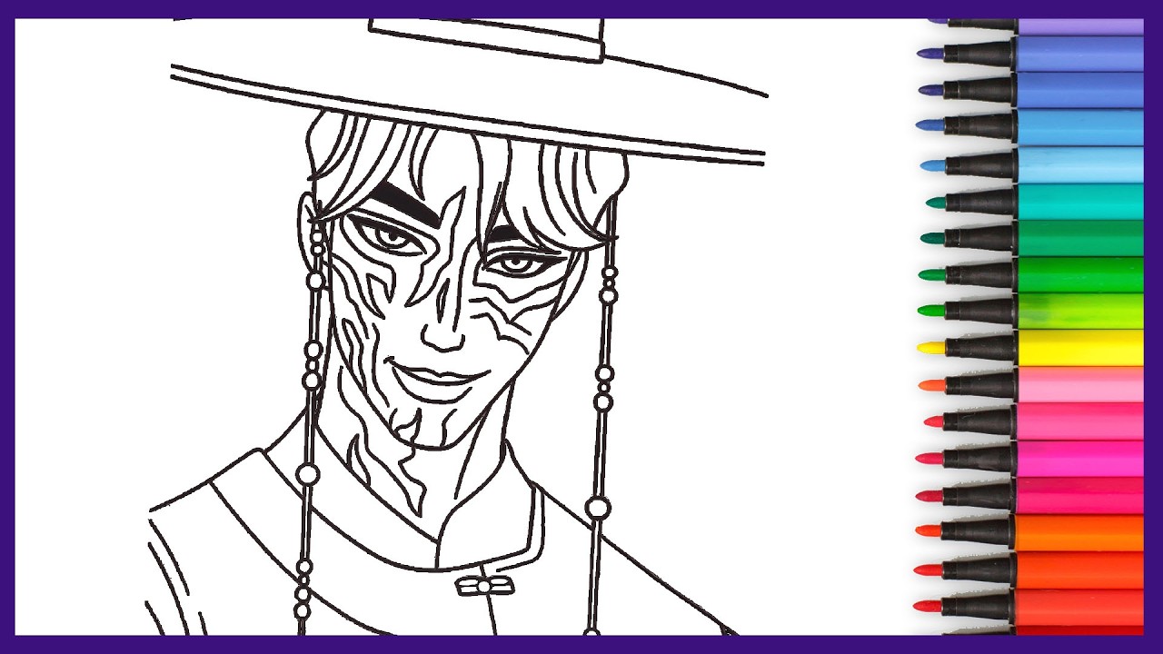 Jinu de K-Pop Demon Hunters en Monstre Coloriage
