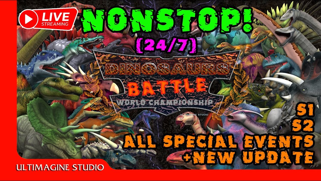 🔴Live Stream Dinosaurs Battle 24/7 🦖 Nonstop All Seasons + Special Events | Jurassic Dino Fight