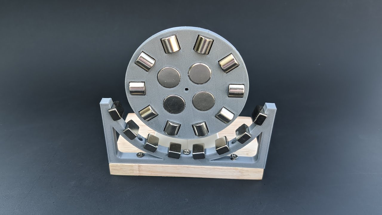 Magnetic Motor Using Increase Speed at Magnet Rotation