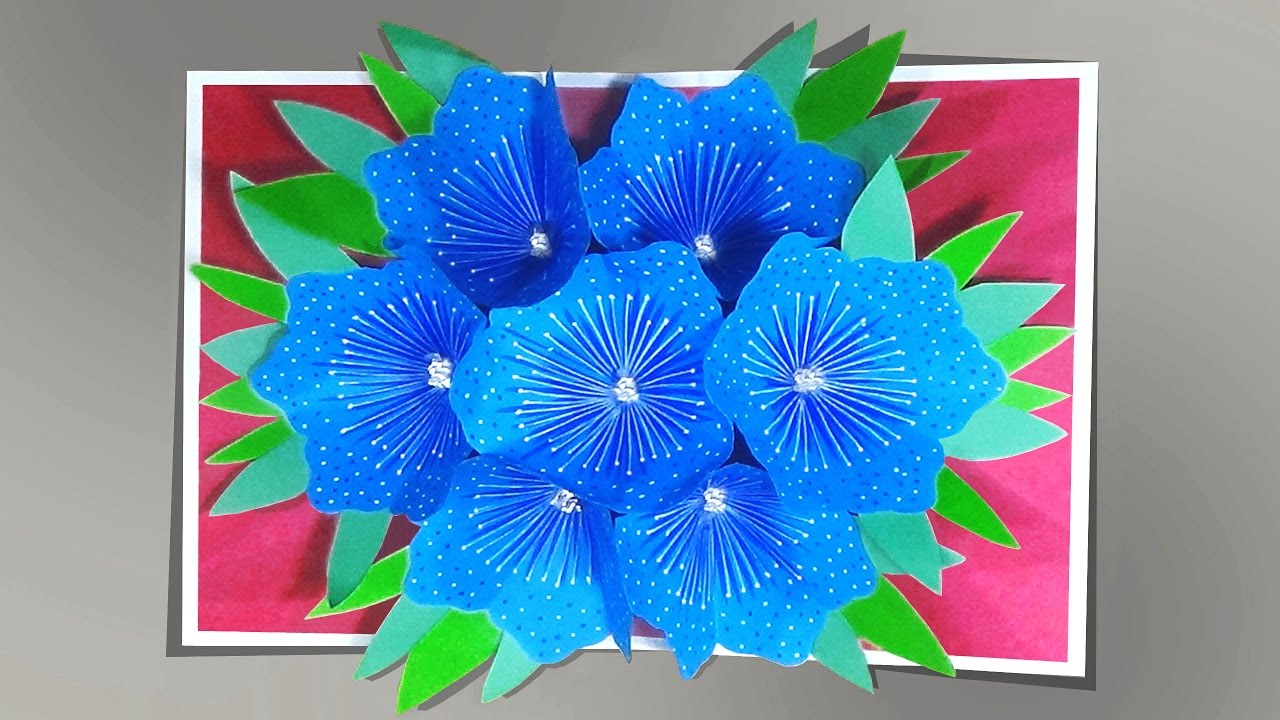 How To Make A 3d Flower Pop UP Card |