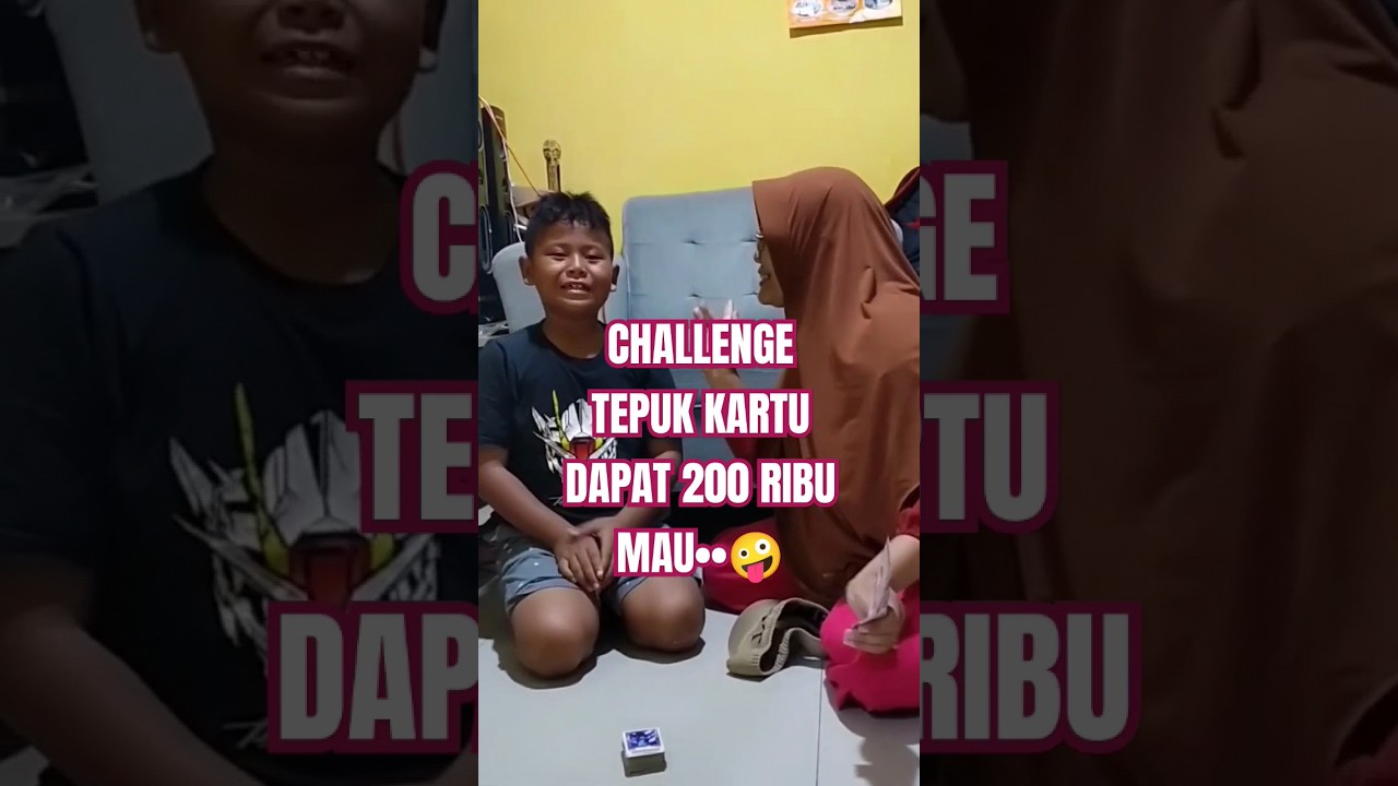 🔥TANTANGAN TEPUK KARTU DAPAT 200 RIBU, BERHASILKAH🤑 #tepukkartu #gambaran #mainananak #challenge