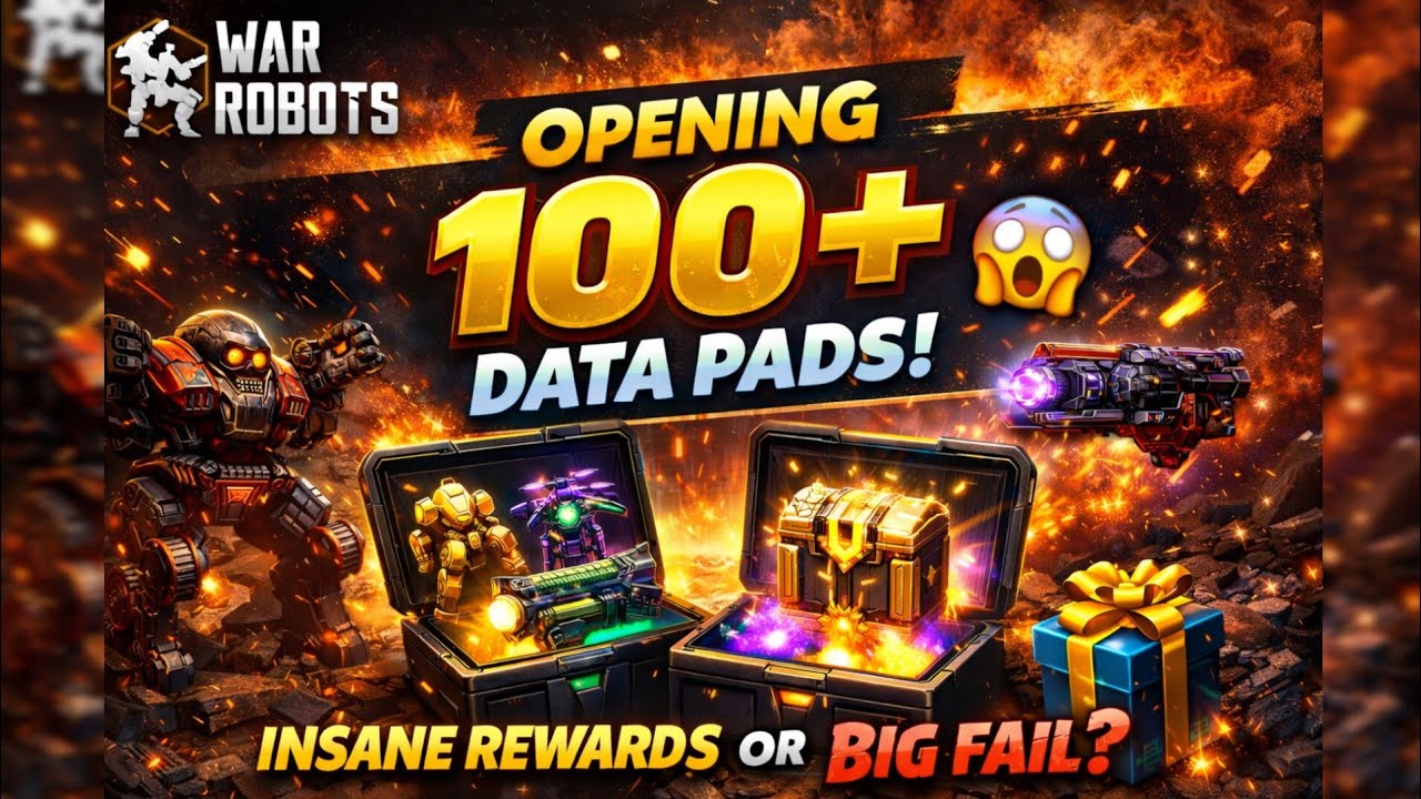 WAR ROBOTS 🔥 Opening 100+ DATA PADS 😱 | INSANE Rewards or Total FAIL? | Lucky Spin 🎁