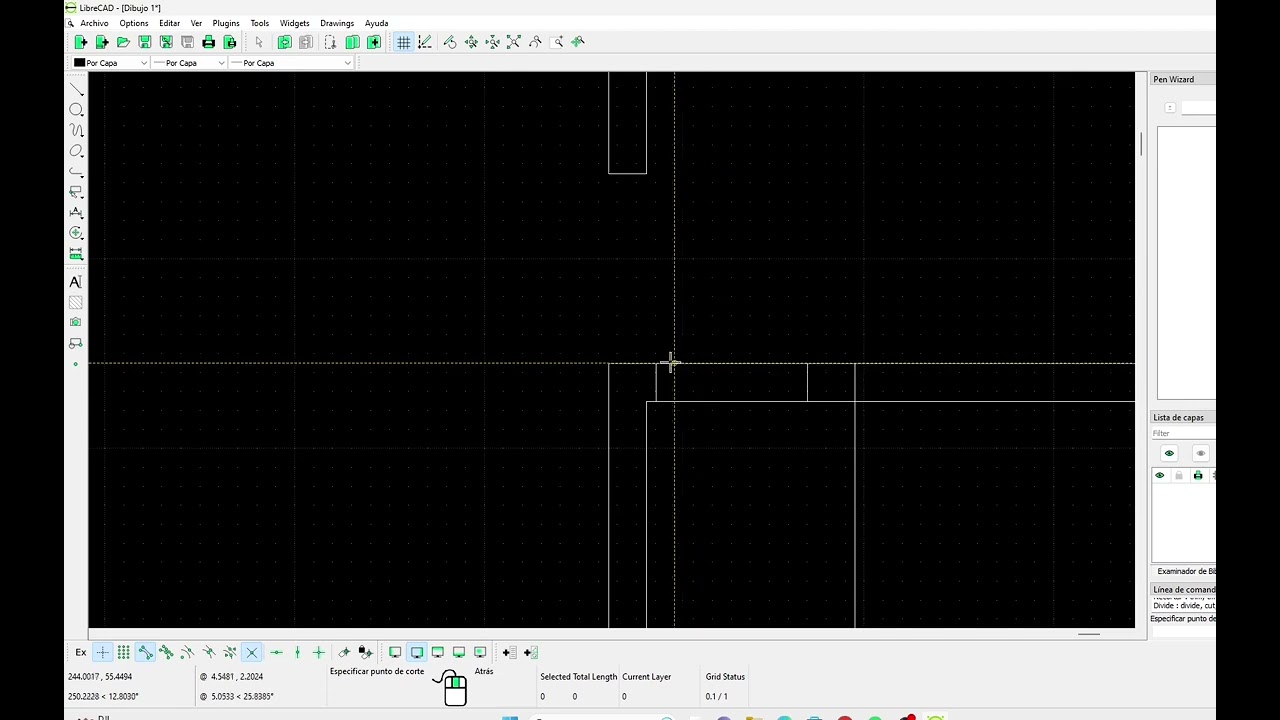 LibreCAD - Plano en planta de casa, segunda parte