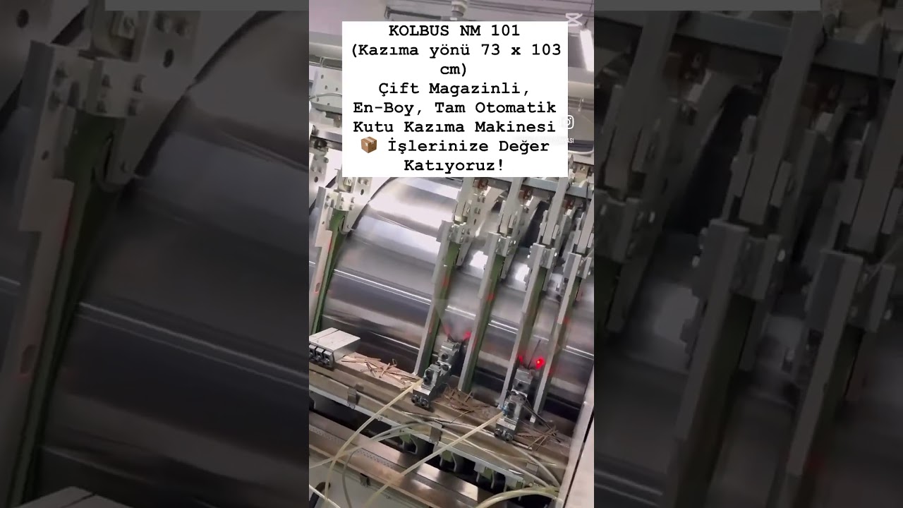 KOLBUS NM 101 (73x103 cm)Çift Magazinli, En-Boy, Tam Otomatik Kutu Kazıma Makinesi📦