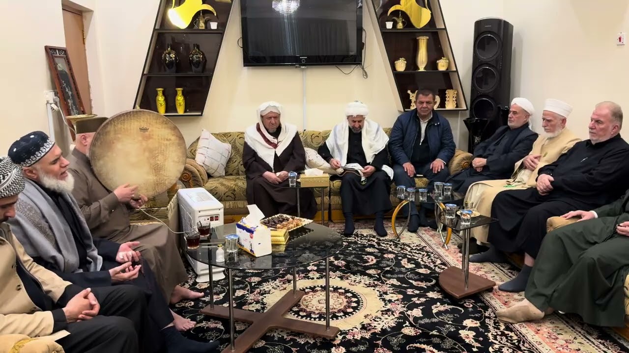 (4) المنشد الشيخ علي حمد الزواي والمنشد الحاج علاء العزاوي جلسه انشاد في بيت الحاج حقي الراوي