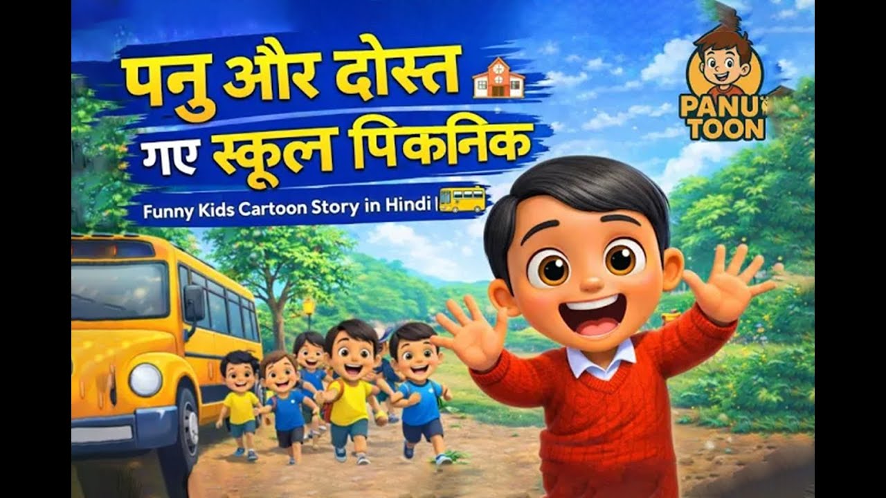 Panu Aur Dost Gaye School Picnic 🚌🌳 | Funny Kids Cartoon Story in Hindi | PanuToon