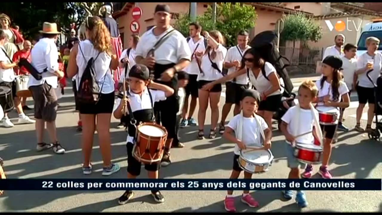 VOTV - 22 colles per commemorar els 25 anys dels gegants de Canovelles