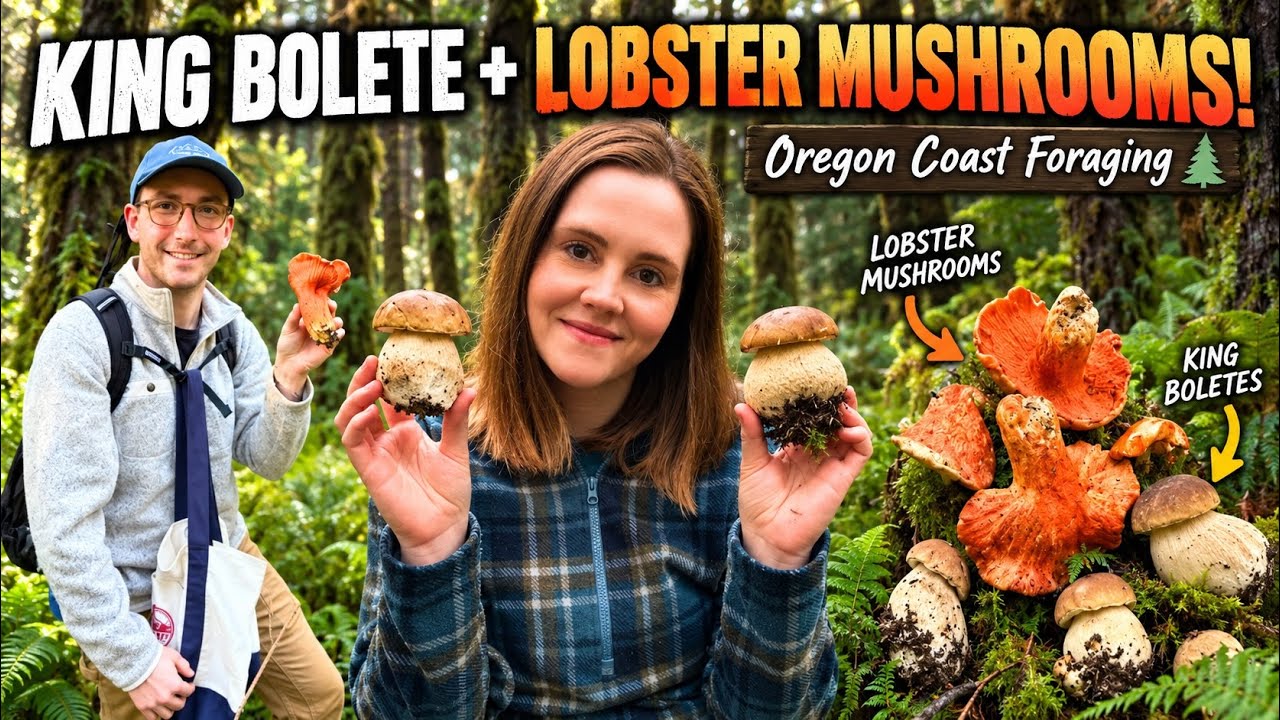 We Found KING BOLETE and LOBSTER Mushrooms! | Oregon Coast Foraging Adventure