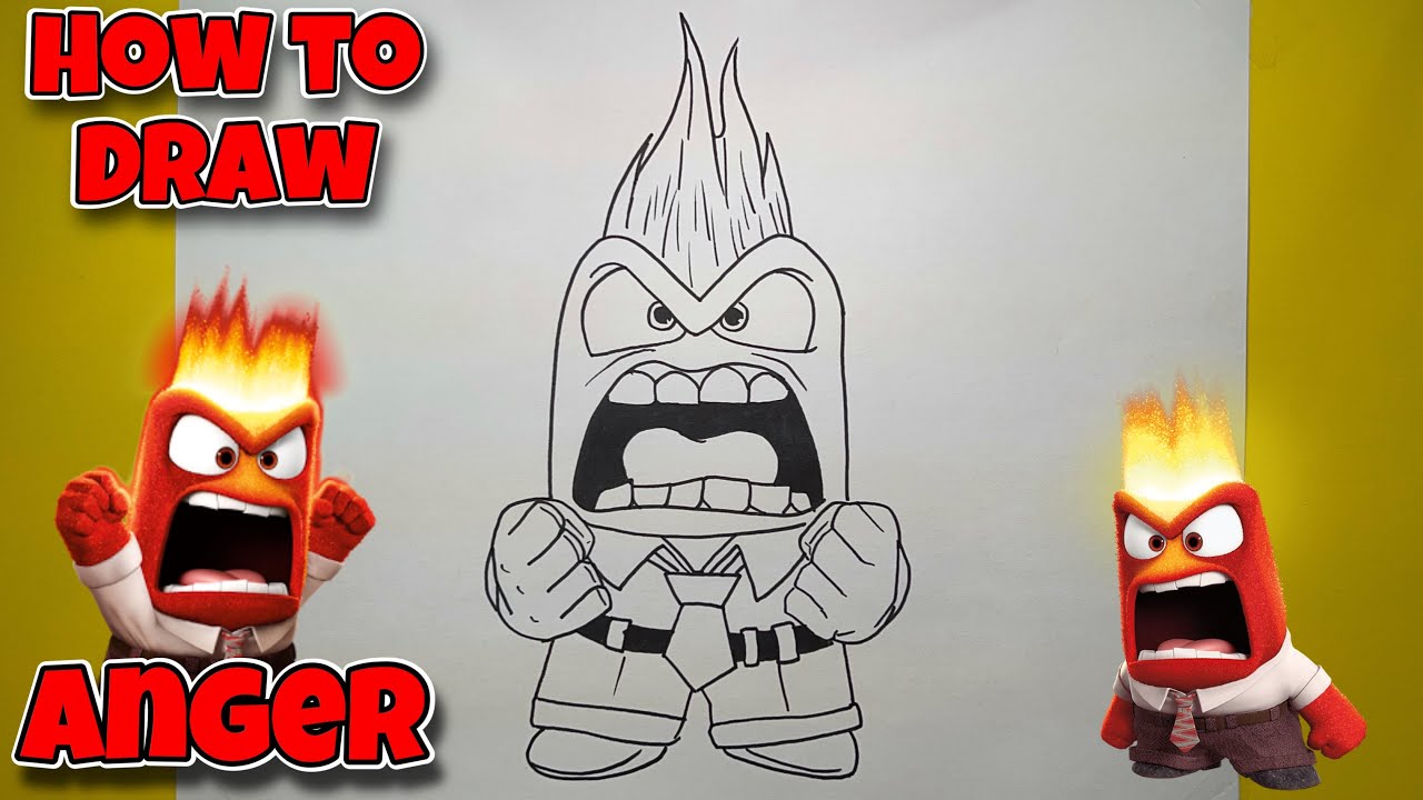 How To Draw Anger | Inside Out | Step By Step Tutorial #drawing #insideout