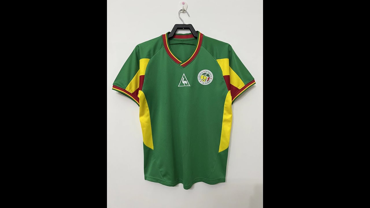 Retro 2002  Senegal away green soccer jersey size S-2XL