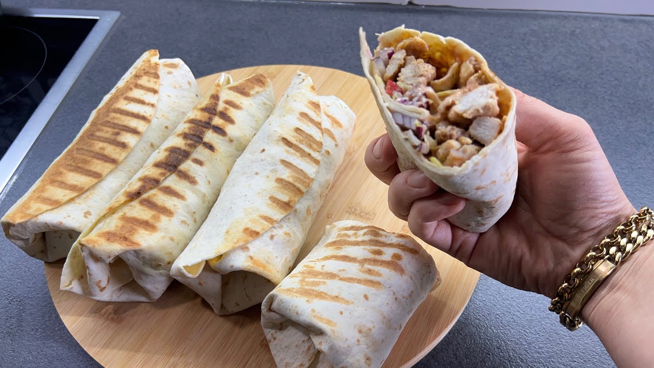 Peta te Mbushura,Tortilla Wraps-Chicken Wraps me shije Fantastike😋,@kuzhinaenerit4592 provoni Mmm😋🥰