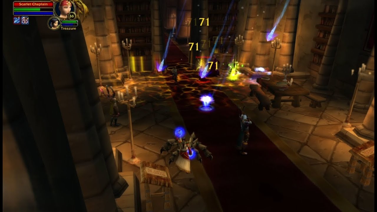 WoW Classic Era casual relaxing gameplay | Scarlet Monastery Library | Dungeon run