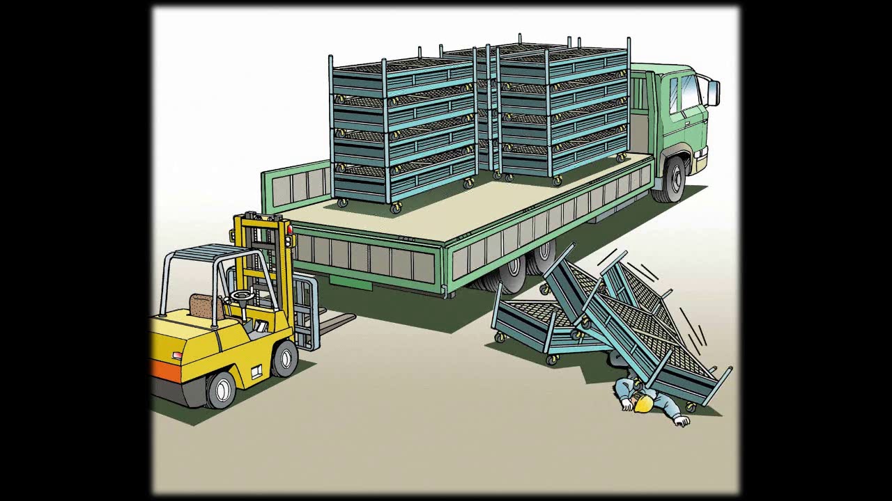 Examples of typical workplace accidents/Collapsing and caving in/A load fell and the victim was