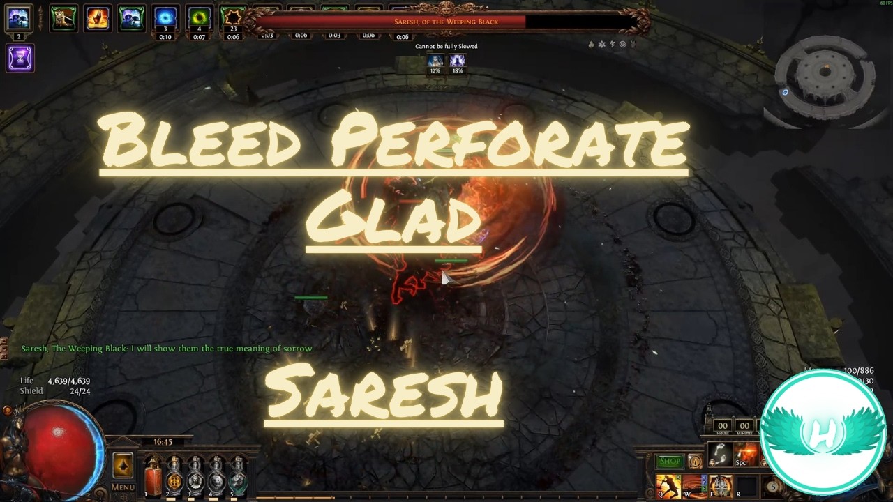 (3.28) Path of Exile - Bleed Perforate Gladiator - Saresh