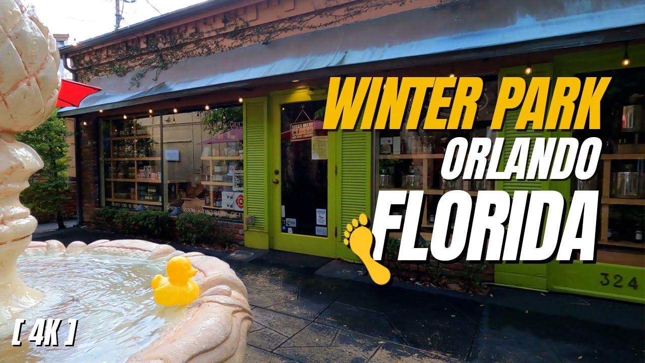 [4K] Winter Park Walking Tour,  Orlando, Florida
