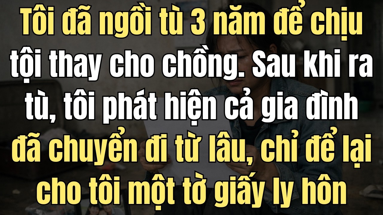Tôi Thay Chồng Ngồi T.ù 3 Năm. Đến Khi Ra Ngoài, Tôi Phát Hiện Nhà Đã Chuyển Đi, Chỉ Để Lại 1 Thứ