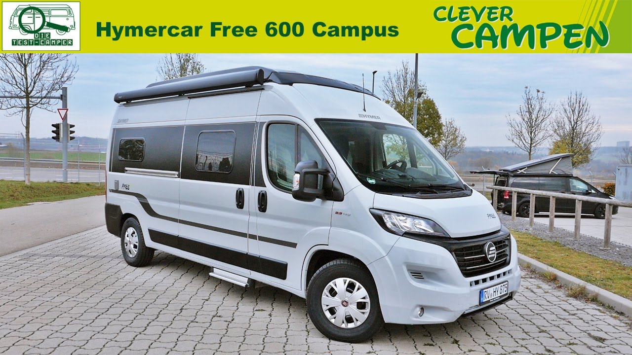 Hymercar Free 600 Campus: Campingbus mit Aufstelldach für vier - Test/Review | Clever Campen