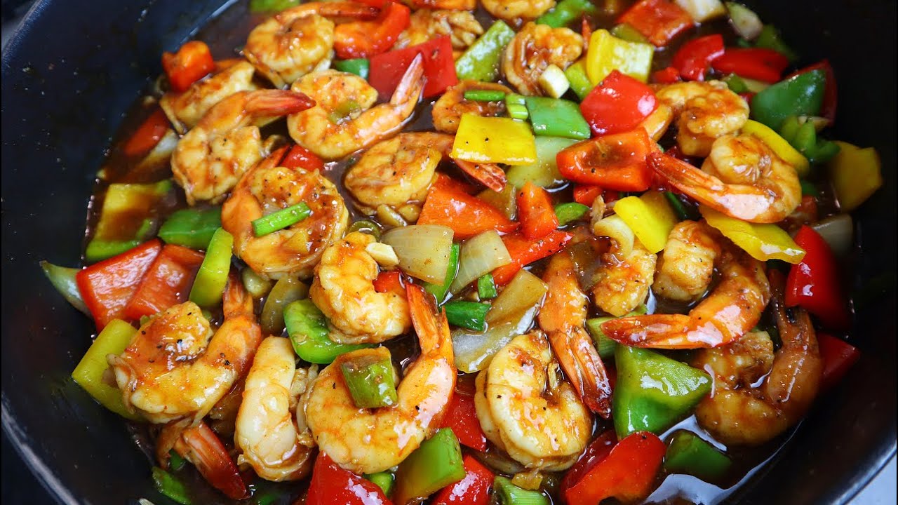 Как приготовить самые вкусные жареные креветки | Сочные креветки с чесноком | Лучшие жареные крев...
