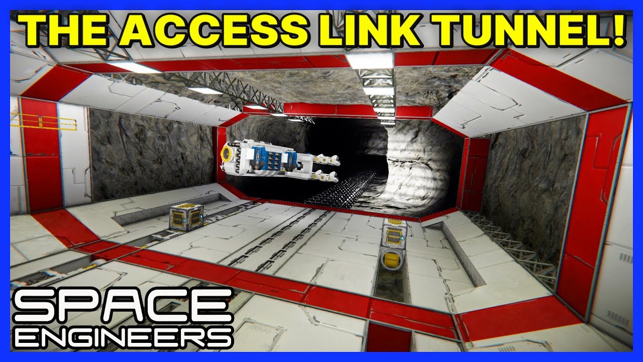 Building the ACCESS LINK TUNNEL! - Vanilla SPACE ENGINEERS Gameplay - Survival - Ep 7